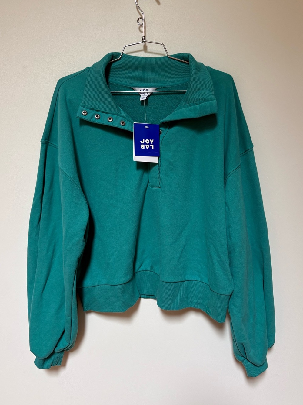 Brand New Target Joy Lab Cropped Quarter Snap Sweatshirt Size Medium